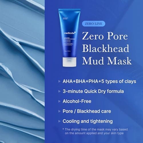 medicube All-in-One Duo for Pore and Skin Texture Care: Zero Pore Pads 2.0 and Zero Pore Blackhead Mud Facial Mask - 💗 thumbnail 2