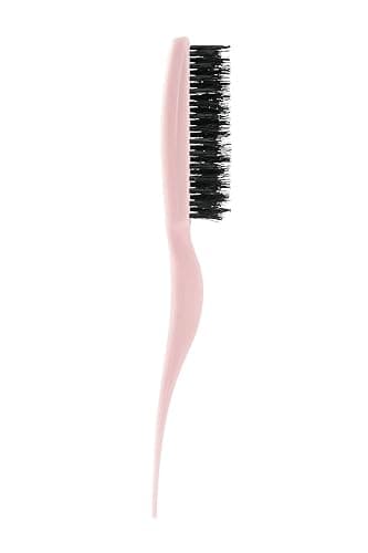 Cricket Amped Up Rubberized Teasing Hair Brush - Smoothing & Teasing Brush for Stylists, Women & Men - Ideal for Edge Styling & Sectioning, Nylon/Boar Bristles - It's The Dopamine For Me, Pink - Image 1