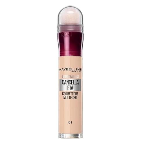 Maybelline New York Correttore Multi-Uso, Idratante e con Coprenza Modulabile, Imperfezioni e Occhiaie Coperte, Con Bacche di Goji e Haloxyl, Cancella Età, Tonalità: 01 Light, 6,8 ml - Image 1