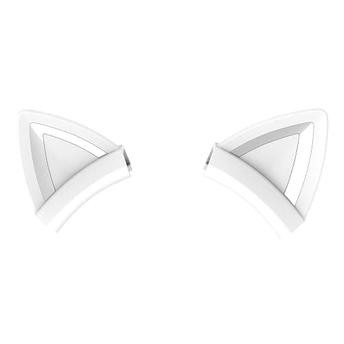 ONITOON White Cat Ears for Headphone, Silicone Cute Kitty Ears Attachment, Lovely Detachable Accessories Fit for Gaming Headset, Lightweight & Durable - Image 1