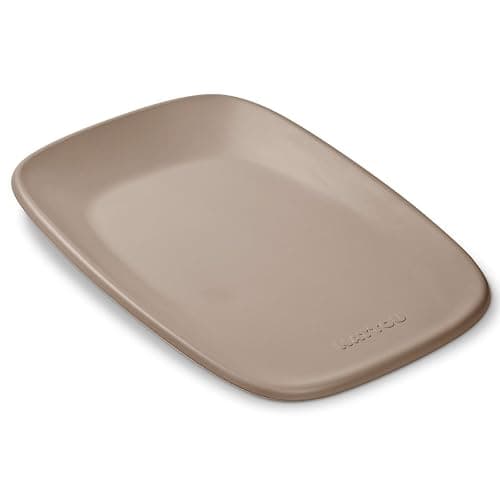 Nattou Matelas à langer bebe en mousse PU douce - Softy Matelas à langer lavable - 50 x 70 cm - Taupe - Image 1