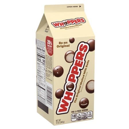 Whoppers, Malted Milk Balls Chocolate Candy, 12 Oz (Pack of 3) - Image 1