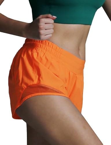 AugIris Athletic Running Shorts for Women with Zipper Pocket Soft Gym Workout Shorts with Mesh Liner Qucky Dry thumbnail 4