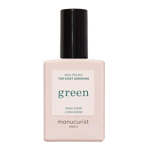 Manucurist - Green Sunshine Nail Polish Top Coat - Vegan Top Coat - 12-Free - Plant-Based Ingredients (69%) - Made in France - 0.5 fl oz - Image 1