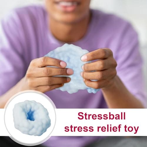 Crunchy Squishy Noisy Stress Balls Ice Skin Fidget Sensory Toys,Crunchy Stress Ball, Slow Rise Squishy Fidget Toy for Anxiety Relief, Handmade Moldable Squeeze Ball for Kids Adults (2*Purple) thumbnail 7
