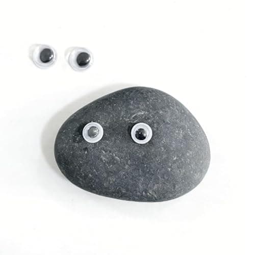 The Original Stone Pet DIY Kit - Adorable Low-Maintenance Desk Buddy | Custom Accessories (Scarf, Googly Eyes, Raffia) & Travel Bag | Perfect White Elephant & Birthday Gift thumbnail 2