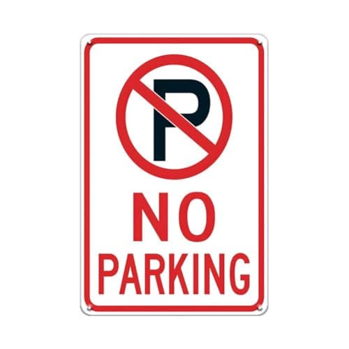 Atinpic No Parking Signs, 8 x 12 inch Rust Free Aluminum, UV Protected, Waterproof, Durable Ink, Metal No Parking Sign for Home, Gate, Yard, Garage Front Door, Shop and Business - Image 1