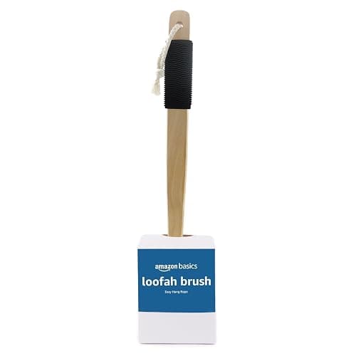 Amazon Basics Loofah Brush, Shower Brush with Handle thumbnail 2