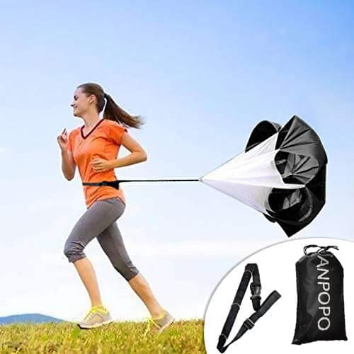 ANPOPO Bfsmile Running Speed Training 56" Parachute with Adjustable Strap, Free Carry Bag. Speed Chute Resistance Running Parachute for Kids Youth and Adults thumbnail 2