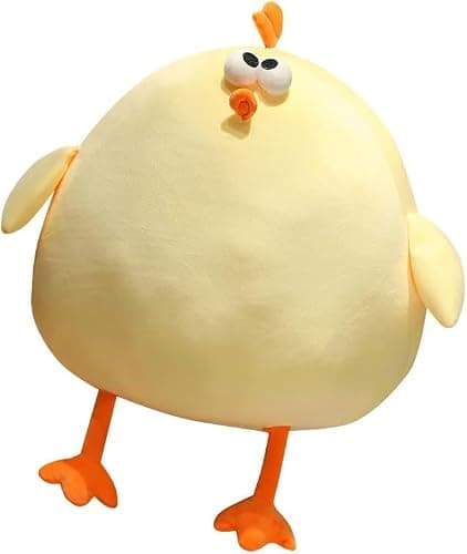 Maomoto Funny Fat Chicken Plush Pillow, Super Soft Mother Hen Doll, Cute Chicken Neck Pillow, Yellow Plush Stuffed Animal for Boys & Girls Festival Gifts - Image 1