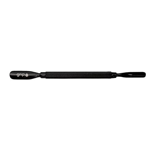 Grip Cuticle Pusher Double Ended Matte Black MB6 – Dual-Ended Stainless Steel Nail Tool for Pushing & Cleaning Cuticles – Ergonomic Non-Slip Design for Salon-Quality Manicures - Image 1
