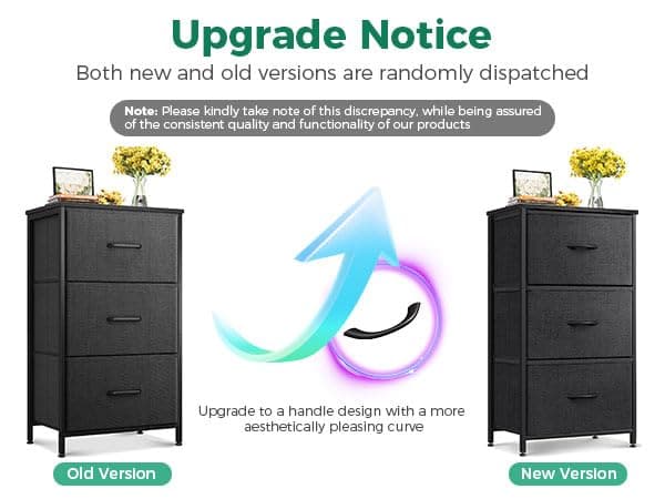 AODK Dresser for Bedroom Nightstand Small Dressers Chest of Drawers End Table for Living Room, Closet Dresser with 3 Storage Drawers Organizer Clothes, Black thumbnail 9