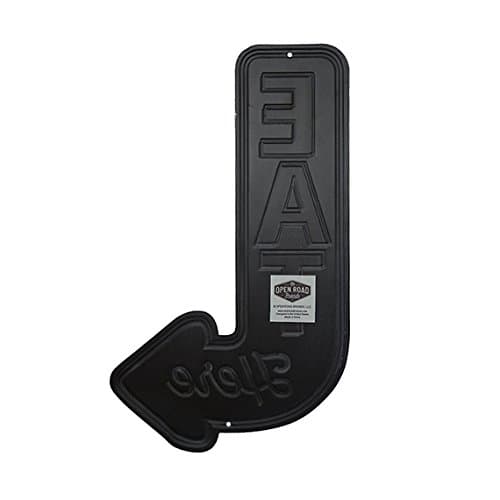 Eat Here Arrow Embossed Metal Sign thumbnail 6