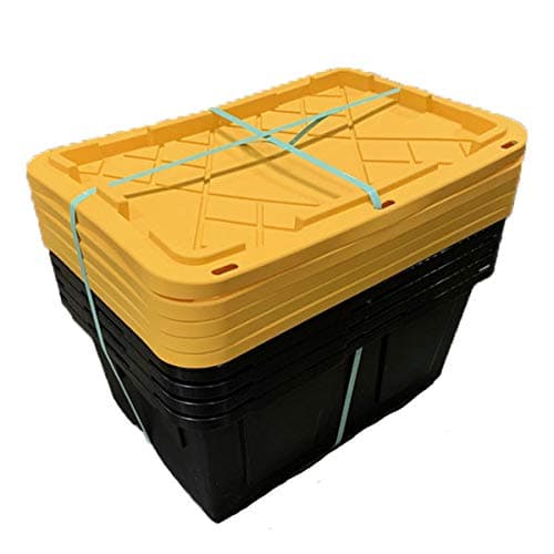 Bin Storage Rack with 5-Pack 27 Gallon Storage Totes – Holiday Decoration Organization, Declutter, NSF Certified, Zinc Plated, Heavy Duty Metal for Garage or Workspace, Steel, 31″ x 23″ x 72″ thumbnail 6