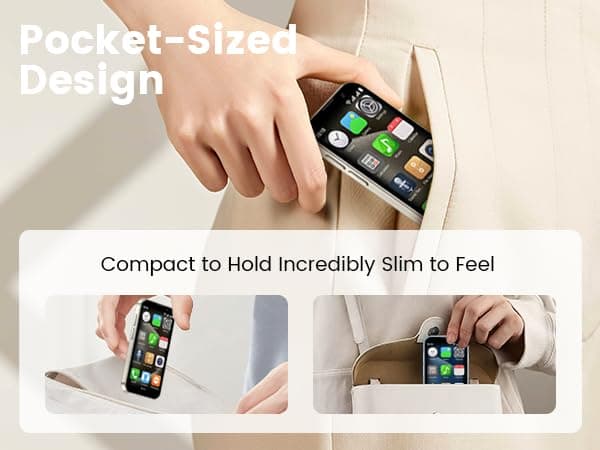 Leemoosa Mini Intelligent Unlocking Phone 3-Inch High-Definition Touch Screen 3G Android Dual Card Dual Standby Face ID Small Smartphone Suitable for Students and Children (2GB+16GB) (Blue) thumbnail 2