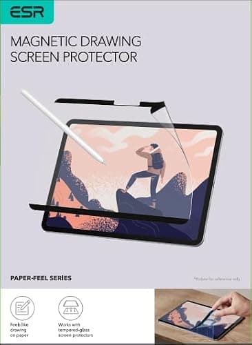 ESR Paper-Feel Magnetic Screen Protector for iPad Air 11 Inch M3/M2 (7th/6th Gen, 2025/2024), Write and Draw Like on Paper, Detachable and Reusable, Compatible with Tempered Film, Matte, Anti-Glare thumbnail 11