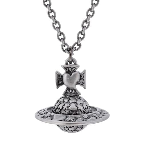 ZHAOZHAO Saturn Necklace for Women - Sky Star Saturn Planet Pendant(Silver+Black) - Image 1