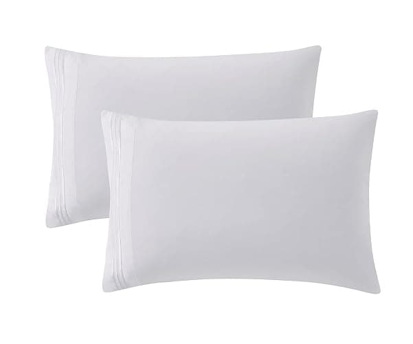 Clara Clark Bed Sheets, Premier 1800 Series 4 Piece Bed Sheet Set, Deep Pocket, Wrinkle, Fade, Stain Resistant, Luxury Soft Bedding Sheets & Pillowcases, Twin, White thumbnail 6