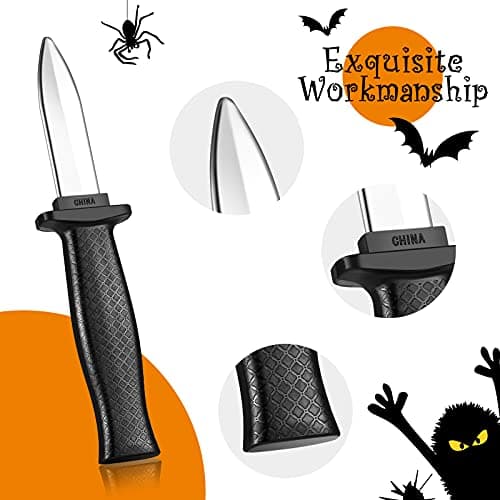 Sumind 4 Pieces Retractable Fake Knife Retractable Prop Knife Gag Magic Toy Fake Dagger Halloween Joke Disappear Blade Trick for Playing Joke thumbnail 2