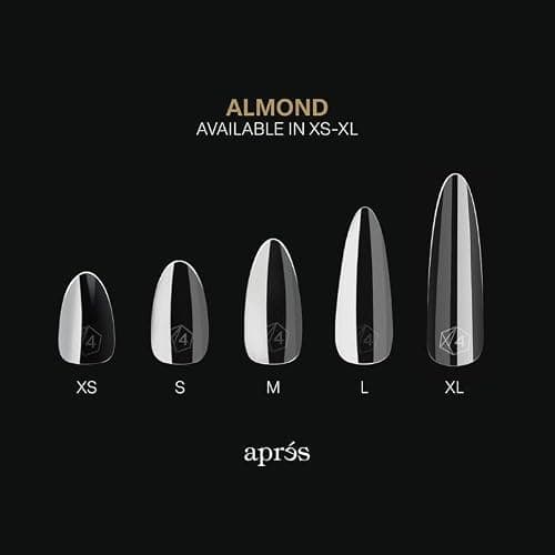 Apres Gel-X® Almond Box of Nail Tips | 280 Gel-X Tips, Soft Tips, 14 Sizes 00-9 | Half-sizes Included (Sculpted Almond Medium, 280 Count) thumbnail 5