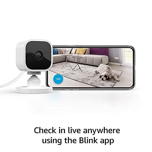 Blink Mini - Compact indoor plug-in smart security camera, 1080p HD video, night vision, motion detection, two-way audio, easy set up, Works with Alexa – 1 camera (White) thumbnail 3