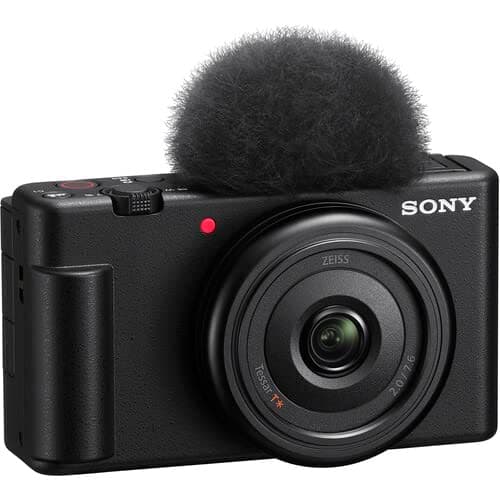 Sony ZV-1F Vlogging Camera (Black) 20.1 MP 1” Sensor | Ultra-Wide 20mm Lens |4K Video | Compact Creator Kit with Case, 64GB Card, NP-BX1 Battery, Card Reader, Photo Software, HDMI Cable and More thumbnail 4