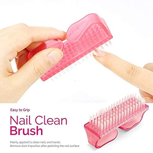 Teenitor Nail Gel Remover Tools Kit with Pink Polish Remover Clips, Cuticle Peeler Scraper, Gel Nail Brush, 115 Pack Nail Wipe Cotton Pads, Nail File Grits 120/180 Buffer Block Grits 400/4000 Rose thumbnail 7