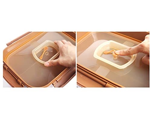 e-jen Récipient de qualité supérieure pour kimchi et choucroute - Fermentation probiotique avec couvercle intérieur sous vide (faïence marron, 5,2 l) thumbnail 2