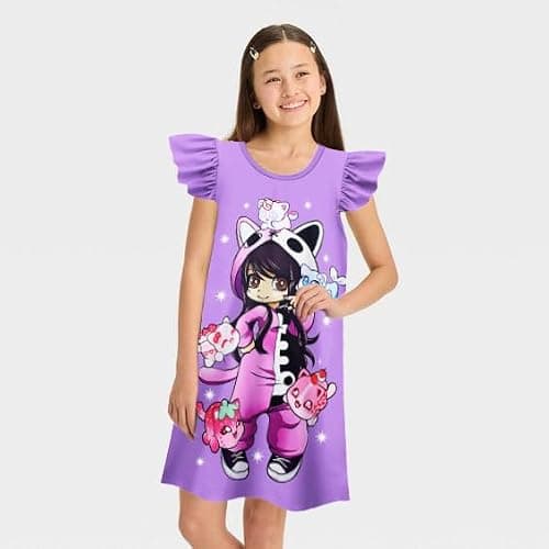 TOSUKAI Girls Game Dress Casual Graphic Dress Birthday Gift thumbnail 2