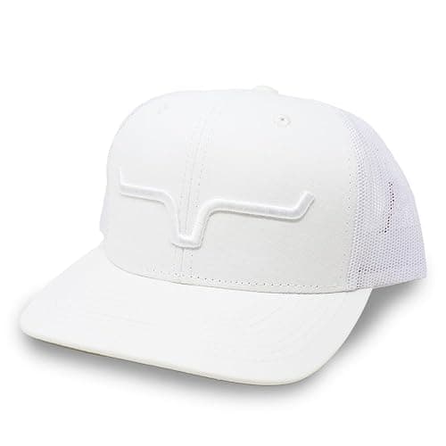 Kimes Ranch Caps Adjustable Snapback Weekly Trucker Hat White - Image 1
