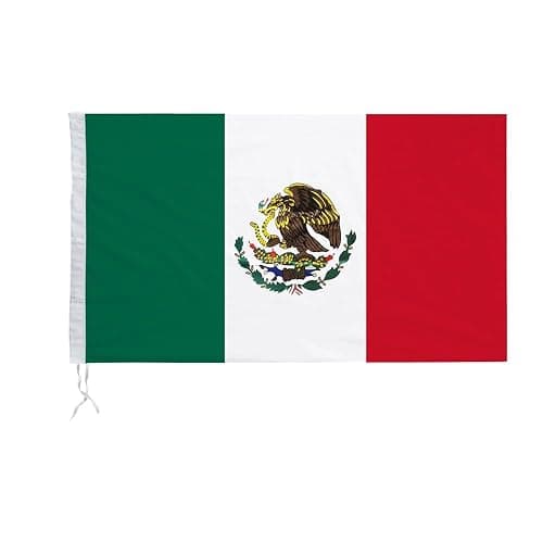 Mexican Flag for Indoor Outdoor Use, 3x5 Feet, Bandera de Mexico, National Symbol | Bandera Mexicana | MandaFacil - Image 1