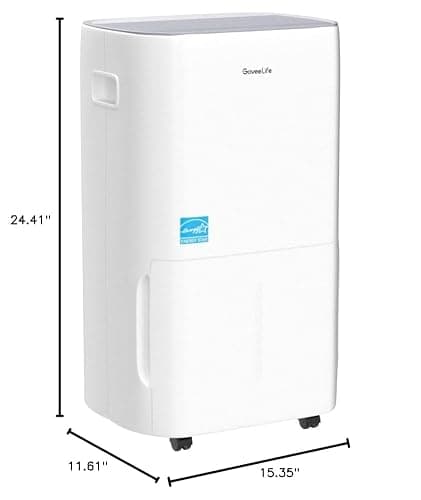 GoveeLife Dehumidifier for Home 4,500 Sq.Ft, 50 to 137 Pint Smart Auto Humidity Control, Drain Hose, 2.0Gal Bucket, Compressor Dehumidifiers for Basement with Auto Shut Off, Bathroom, Bedroom, Garage thumbnail 2