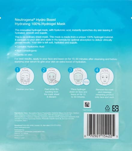 Neutrogena Hydro Boost Hydrating Hydrogel Mask, 1 Single Use Mask thumbnail 3