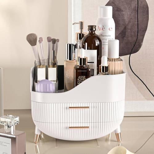 Pajiriona Makeup Organizer with Drawers,Skincare Organizer for Vanity,Storage Box with Handle,Large Cosmetic Display Case for Dresser, Bathroom Countertop thumbnail 6