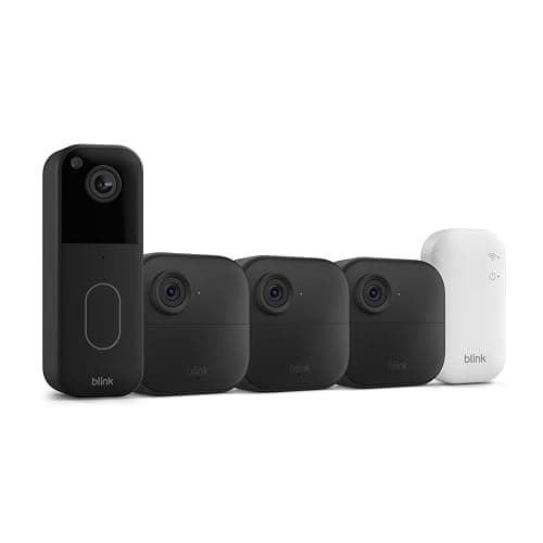 All-new Blink Video Doorbell + Outdoor 4 – Wireless smart security cameras, head-to-toe HD view, two-year battery life. Sync Module Core included – 3 camera system + Video Doorbell - Image 1