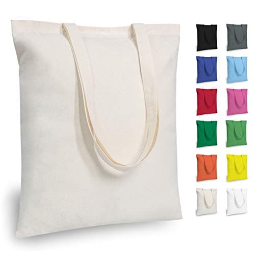 TOPDesign 5 | 12 | 24 | 48 | 192 Pack Economical Cotton Tote Bag, Lightweight Medium Reusable Grocery Shopping Cloth Bags, Suitable for DIY, Advertising, Promotion, Gift, Activity (5-Pack) - Image 1