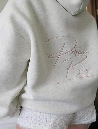 PLAYPUNK Womens Bow Hoodie Graphic Cute Hoodies for Teen Girls Oversized Long Sleeve Pullover Vintage Streetwear thumbnail 4