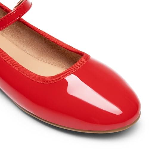 DREAM PAIRS Women's Ballet Flats Mary Jane Shoes, Round Toe Comfortable Dressy Casual Slip-on Work Daily Soft Flat Shoes,Size 9,Red-Pat,SDFA2441W thumbnail 2