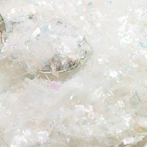 Snow White Flitter Flakes Iridescent Ice Glitter Flakes for Nail Art - Lightweight Holographic Polyester - 311-4328 - 1/2 oz (14 Grams) thumbnail 3