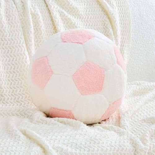 XVTRU World Cup Soccer Pillow Football Ball Throw Pillow Aesthetic Home Decor Soccer Plush Pillows Round Soccer Ball Decorative Pillow Soft Soccer Ball for Inside House Decor - Image 1