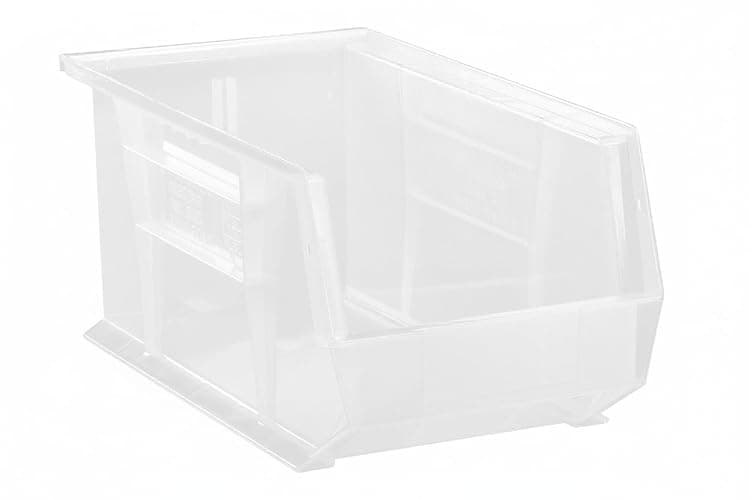 15" x 8" x 7" (6 Pack) Plastic Stackable Storage Bin, Clear thumbnail 4