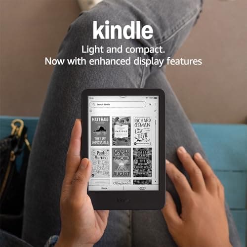 Amazon Kindle 16GB (newest gen) - Lightest and most compact Kindle, with glare-free display, faster page turns, adjustable front light, and long battery life - Black thumbnail 6