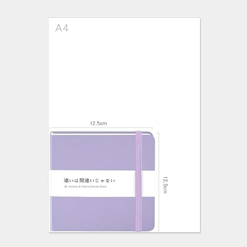 Mifuner Small Square 5x5 80gsm Mini Notebooks Blank Pages Sketchbooks Travel Journal Pocket Hardcover Paint Writing Notebook Blank Diary Memo Planner Sketchbook PU Leather Cover.Taro purple thumbnail 2