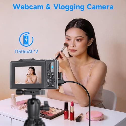 5K Vlogging Digital Camera for Beginners,80MP Travel Camera for Photography with 32GB Card,18X Zoom Portable Compact Camera with 180° Flip Screen,Waterproof Point and Shoot Camera for Teen,Ideal Gift thumbnail 7