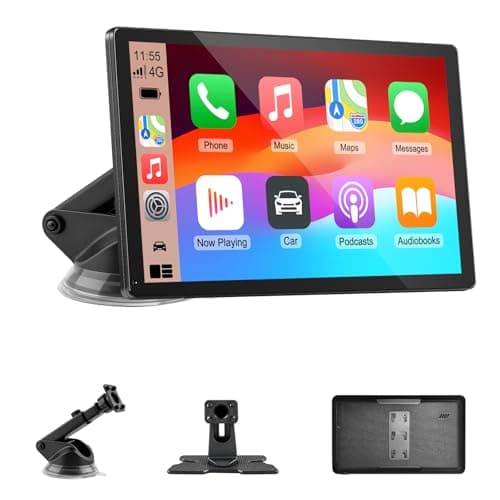 CarPlay Screen for Car, 9'' Wireless CarPlay & Android Auto - Smart Portable Touchscreen with Bluetooth/FM, Mirror Link, Voice Control, GPS Navigation, Hands-Free Calling, Plug & Play Car Play Screen - Image 1