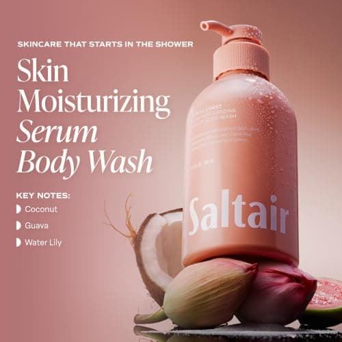 Saltair Body Wash 2-Pack – Moisturizing Body Wash with Niacinamide and Tropical Fruit Extracts – Scented Shower Gel for Women and Men – Coral Coast Scent, 2x 17oz – Vegan, Cruelty-Free, Paraben-Free thumbnail 2