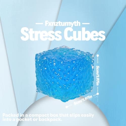 Fxnztumyth 1Pcs Frosted Honeycomb Ice Cube Squishy Toy - Durable Squeeze Toys for Stress Relief & Anxiety, Soft Sensory Fidget Toys for Boys Girls Age 3+, Portable Stress Balls for Focus (1.97“) thumbnail 2