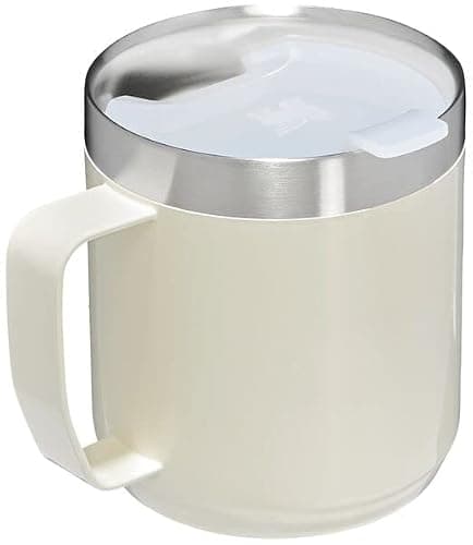 STANLEY Stay-Hot Camp Mug 12 oz | Press Fit Drink Through Lid | Cup for Coffee, Tea and Drinks | Insulated Stainless Steel Coffee Mug | BPA-Free | Cream Gloss thumbnail 3