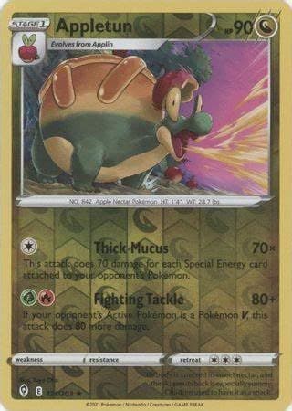 Pokemon - Appletun 121/203 – Evolving Skies – Reverse Foil – Single Card - Image 1