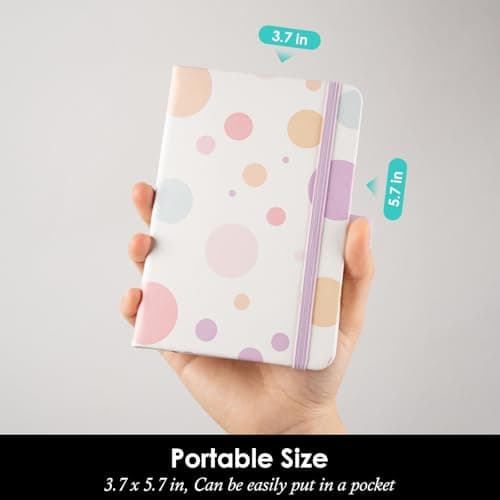 NIRMIRO (3 Pack) Aesthetic Small Journal Notebook, A6 (3.7" x 5.7") Mini Pocket Notebook with Pen, 100GSM Lined Paper, Cute Small Journal for Kids/Girls/Women, Colorful Bubbles Butterfly Floral thumbnail 6